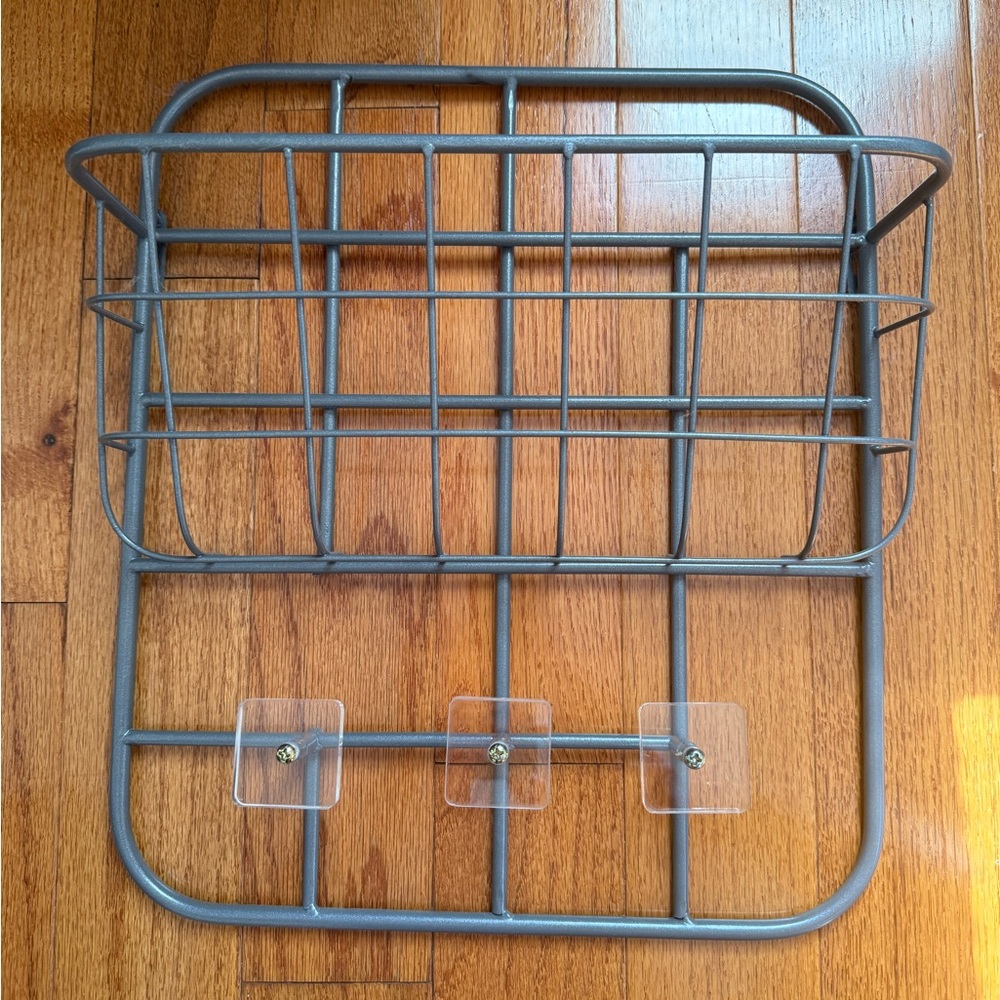 Gray Metal Wall Organizer Coat Rack